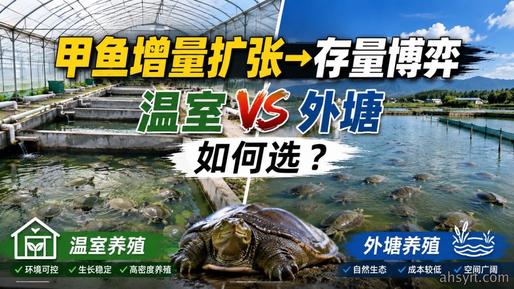 【甲鱼养殖】甲鱼增量扩张→存量博弈;温室 VS 外塘如何选?